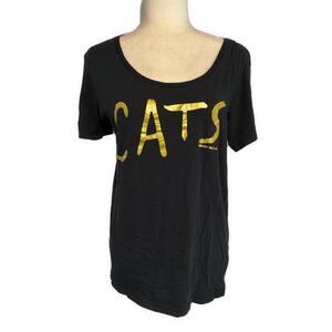 Cats Official Broadway Musical Show Play Black Gold T Shirt Large